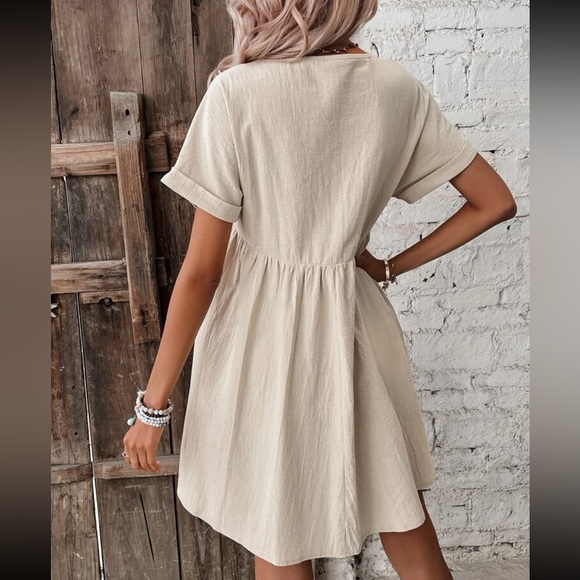 Boho batwing sleeve smock dress - Picture 2 of 3